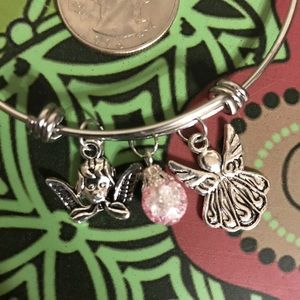 Silver Angel Charm Bracelet -nickel free